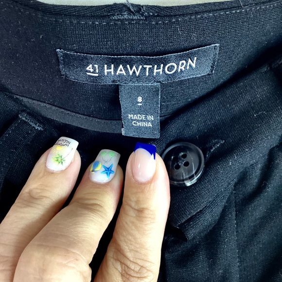 41 HAWTHORN SIZE 8 BLACK PANTS JEGGINGS SKINNY WORK SUMMER FALL - Picture 6 of 7